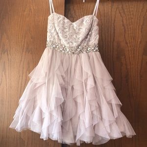 Strapless formal mini dress
